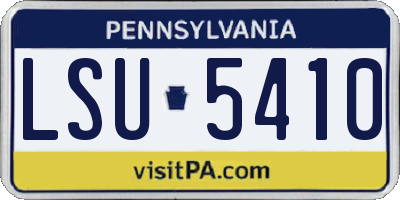PA license plate LSU5410