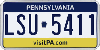 PA license plate LSU5411