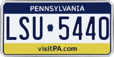 PA license plate LSU5440