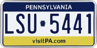 PA license plate LSU5441