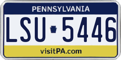PA license plate LSU5446
