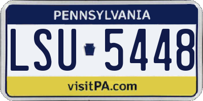 PA license plate LSU5448