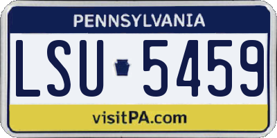 PA license plate LSU5459