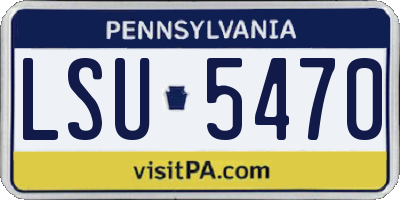 PA license plate LSU5470