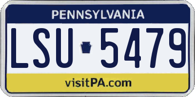 PA license plate LSU5479