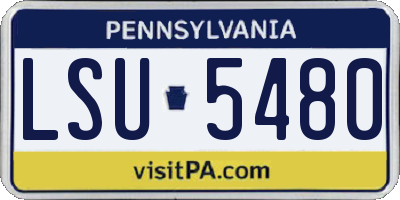 PA license plate LSU5480