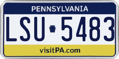 PA license plate LSU5483