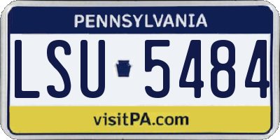 PA license plate LSU5484