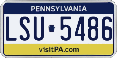 PA license plate LSU5486