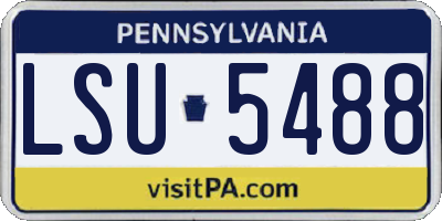 PA license plate LSU5488