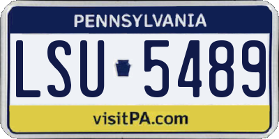 PA license plate LSU5489