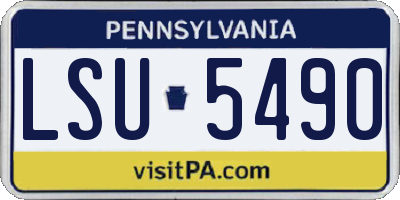 PA license plate LSU5490