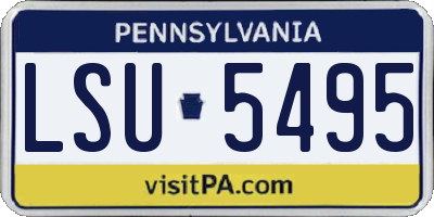 PA license plate LSU5495