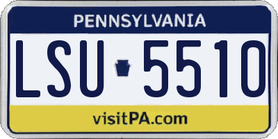 PA license plate LSU5510