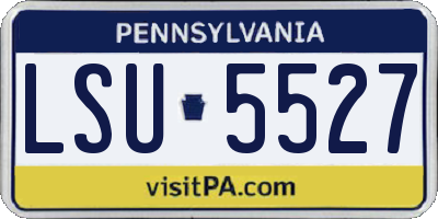 PA license plate LSU5527