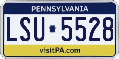 PA license plate LSU5528