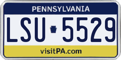 PA license plate LSU5529