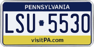 PA license plate LSU5530