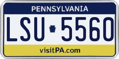 PA license plate LSU5560