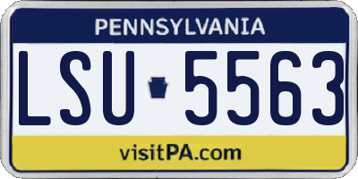 PA license plate LSU5563