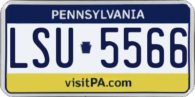 PA license plate LSU5566