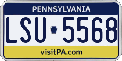 PA license plate LSU5568