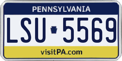PA license plate LSU5569