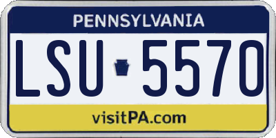 PA license plate LSU5570