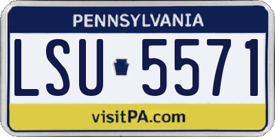 PA license plate LSU5571