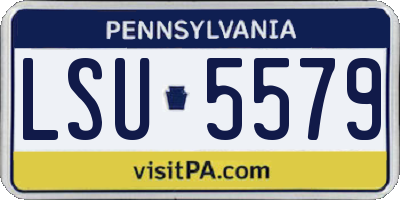 PA license plate LSU5579