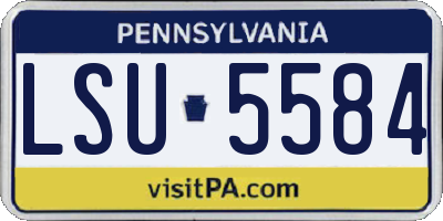 PA license plate LSU5584