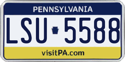 PA license plate LSU5588
