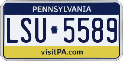 PA license plate LSU5589