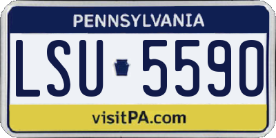 PA license plate LSU5590