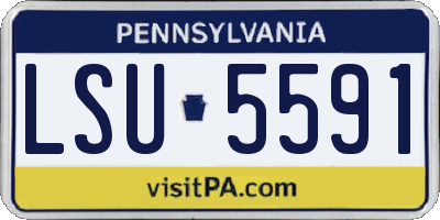 PA license plate LSU5591