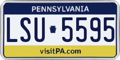 PA license plate LSU5595