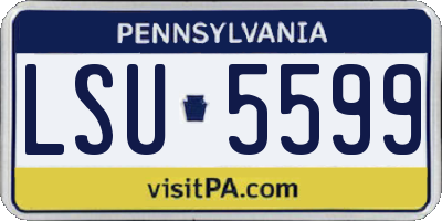 PA license plate LSU5599