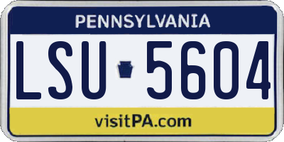 PA license plate LSU5604