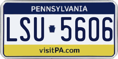PA license plate LSU5606