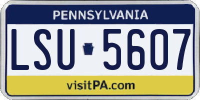 PA license plate LSU5607