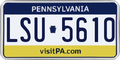 PA license plate LSU5610