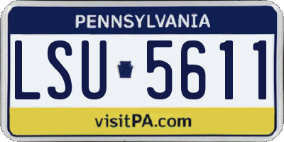 PA license plate LSU5611