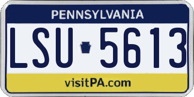 PA license plate LSU5613
