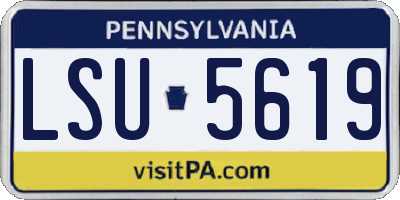 PA license plate LSU5619