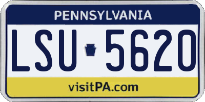 PA license plate LSU5620