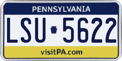PA license plate LSU5622