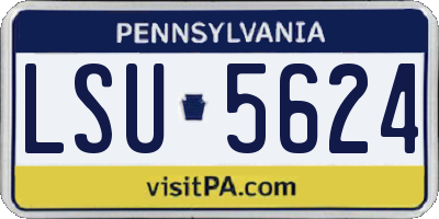 PA license plate LSU5624