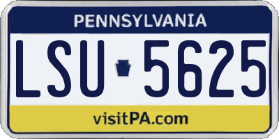 PA license plate LSU5625