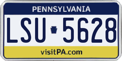 PA license plate LSU5628