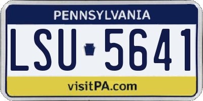 PA license plate LSU5641